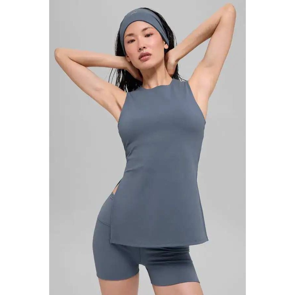 Alo Yoga Softsculpt Precision Bra Tank Bluestone XS New With Tags